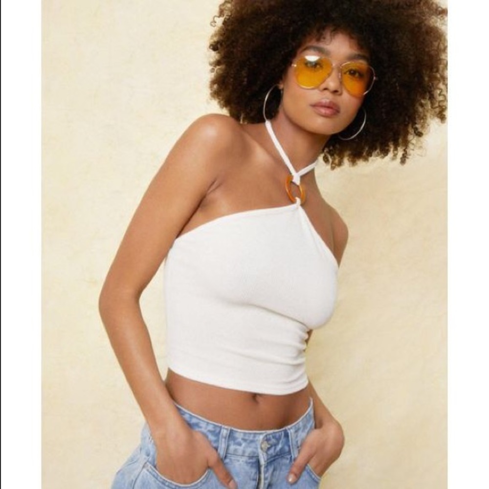 Ribbed halter top
